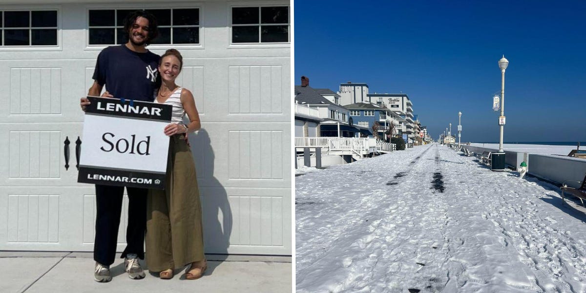 我们离开了大城市，全年住在海滩小镇。错误