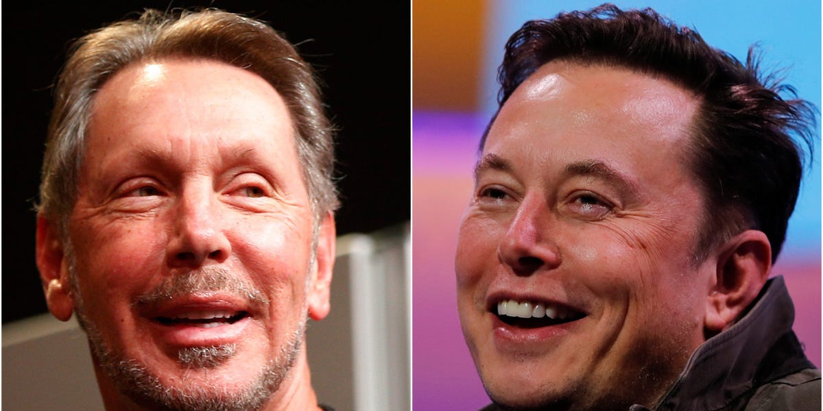 埃隆·马斯克（Elon Musk），拉里·埃里森（Larry Ellison）几乎捆绑在甲骨文股票后的财富中